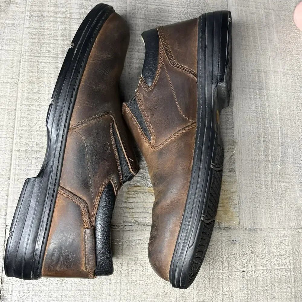 CAT Caterpillar Men’s Conclude Ergo Steel Toe Shoes SD Leather Brown Size 11